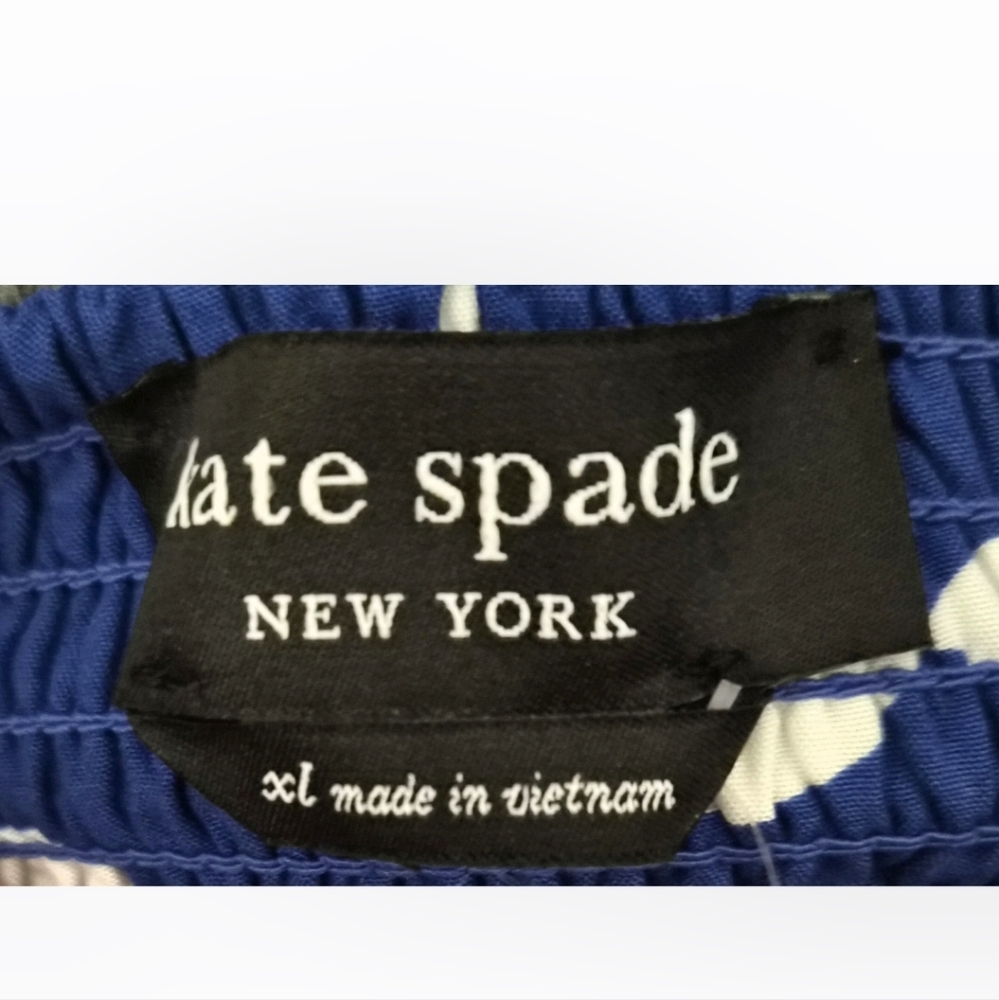 NWT Kate Spade Graphic Fish Ruffle Midi Dress XL - Picture 7 of 8